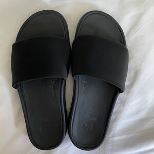 Lululemon Black Slide Sandals